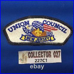 Boy Scout CSP Union Council Shoulder Patch New Jersey SA5 1980 SME FOS Black Br