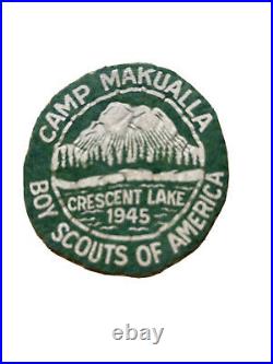 Boy Scout Camp Makualla 1945 Green felt patch Crescent Lake Oregon SEWN