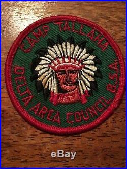 Boy Scout Camp Tallaha felt patches, Delta Area Council Rare