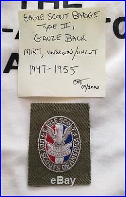 Boy Scout Eagle Scout Badge Patch Rank Mint, Unsewn Excellent Example