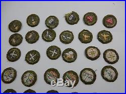 Boy Scout Early Vintage Merit Badge Patch Lot Salesmanship Marksmanship Basketry