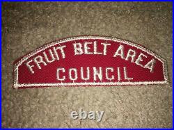 Boy Scout Fruit Belt Area Michigan BSA Red White RWS Council Strip PRE CSP Patch