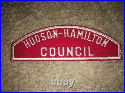 Boy Scout Hudson Hamilton New Jersey Red White RWS Council Strip PRE CSP Patch