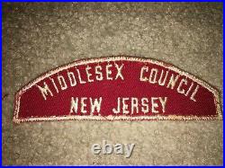 Boy Scout Middlesex New Jersey Uniform Red White RWS Council Strip PRE CSP Patch