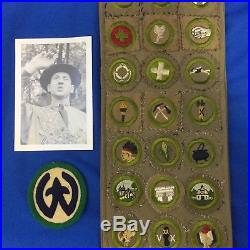 Boy Scout Museum Piece 42 Sash, Camp Washington Patch & Photos Arnold M. Gamsey
