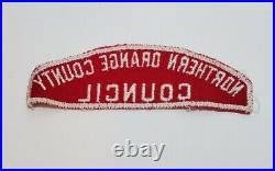 Boy Scout Northern Orange County Council RWS Shoulder Patch Red White RARE