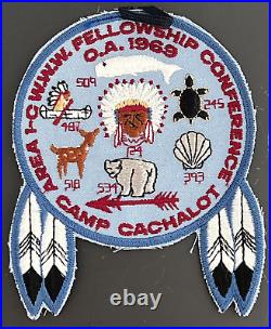 Boy Scout OA 1969 Area 1-C Conference Order Of The Arrow Patch Camp Cachalot