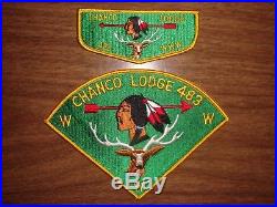 Boy Scout OA Chanco Lodge 483 Pie & Flap Patch New Vintage