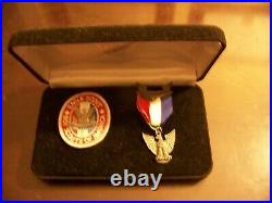 Boy Scout Of America Eagle Scout Medal Be Prepared Ribbon Patch withEagle Bolo Tie