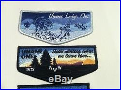 Boy Scout Order Of The Arrow Unami Lodge 1 Treasure Island Flap & Patch Set Lot
