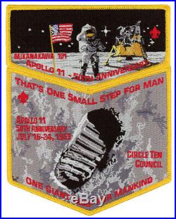 Boy Scout Order of the Arrow Mikanakawa Lodge 101 OA Flap Space Apollo 11 Patch