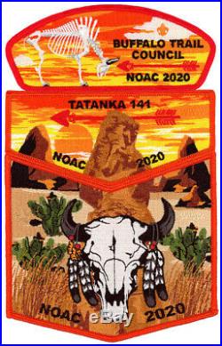 Boy Scout Order of the Arrow Tatanka Lodge 141 OA Flap CSP NOAC 2020 Patch Set
