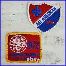 Boy Scout Patch 1973 1974 All American Oklahoma Governor Roundup LOT OF 2
