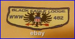 Boy Scout Patch Badge Vintage BLACK EAGLE LODGE W W W 482 100% AUTHENTIC