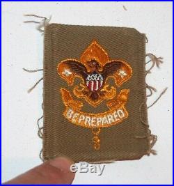 Boy Scout Patch FIRST CLASS 1913 1936 BSA + Carpentry Merit Card 1936
