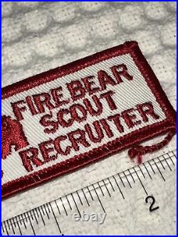 Boy Scout Patch Fire Bear Scout Recruiter Boy Scouts of America 1975-76