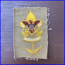 Boy Scout Patch Insignia First Class Scribe 1916 1925 Rank Badge Square Type A