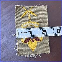 Boy Scout Patch Insignia First Class Scribe 1916 1925 Rank Badge Square Type A