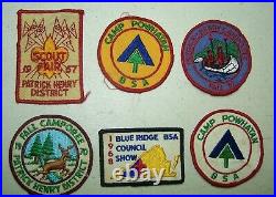 Boy Scout Patch Lot Camp Powhatan Patrick Henry 1967-Blue RidgeCouncil Show 1968