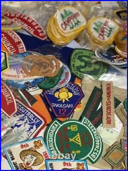Boy Scout Patches etc. Over100 items Japan USA Camping Vintage Set