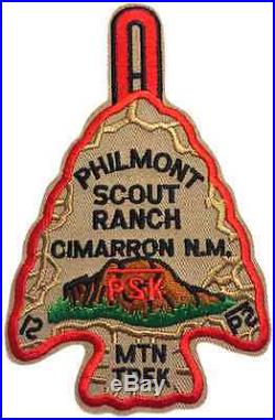 Boy Scout Philmont Red P2K 2000 Arrowhead MTN TREK Patch Badge BSA Merit Award