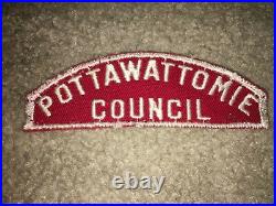 Boy Scout Pottawattomie Indiana TY1 Red White RWS Council PRE CSP Strip Patch