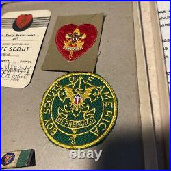 Boy Scout Rare Vintage Life Scout Meritbadge 1949 WithCard Patches Lot Badge