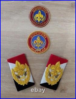 Boy Scout Syria Highest Award (bullion epaulettes) patch lot / scout badges
