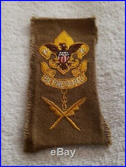 Boy Scout Tan Square First Class Scribe Rank Insignia Combo Award Position Patch