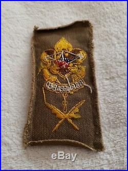 Boy Scout Tan Square First Class Scribe Rank Insignia Combo Award Position Patch