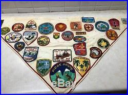 Boy Scout Troop Neckerchief Full of Patches #1 Military Bases