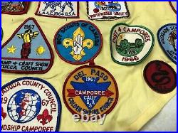 Boy Scout Troop Neckerchief Full of Patches #2 Military Bases