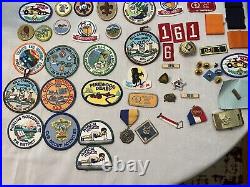 Boy Scout Weblos & Cub Scout Patches Pins + 76 Total + 5 Scarfs Lot