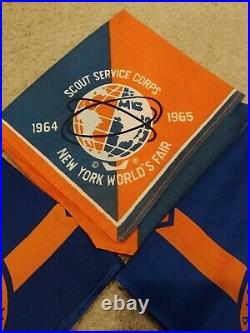 Boy Scout World's Fair Patch & Neckerchief 1939 1940 1964 Blue Orange BSA Scouts