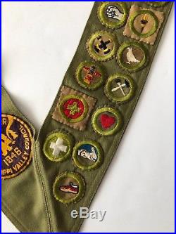 Boy Scouts 1940s Merit Badge Sash Vintage Collection Be Prepared Camp Patch Lot