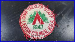 Boy Scouts 1947 Camp Trexler Staff Patch with 4 Year Camper Tab