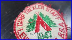 Boy Scouts 1947 Camp Trexler Staff Patch with 4 Year Camper Tab