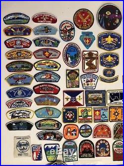 Boy Scouts America BSA OA Lot Patches-Pins-Buckles-Jamboree-Camporee-Collection