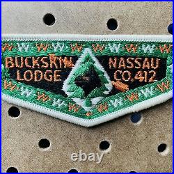 Boy Scouts BSA Buckskin Lodge WWW Order Of The Arrow Vintage Patch Nassau CO. 412