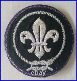 Boy Scouts Baden-Powell House London Patch NEW Purple Square Knot Silver Rare