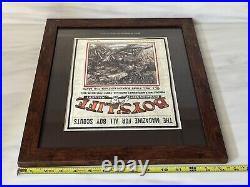 Boy Scouts Boys Life Magazine Cover Embroidered Patch Framed 1911