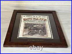 Boy Scouts Boys Life Magazine Cover Embroidered Patch Framed 1911