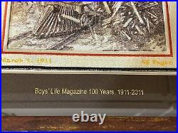 Boy Scouts Boys Life Magazine Cover Embroidered Patch Framed 1911