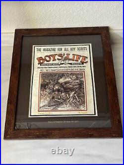 Boy Scouts Boys Life Magazine Cover Embroidered Patch Framed 1911