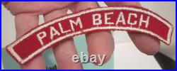 Boy Scouts Bsa 1960's Palm Beach Florida Red & White Community Strips Patches
