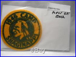 Boy Scouts Felt Camp Patch 1946 Camp Shaginappi Badger Council Wi. Caft60