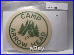 Boy Scouts Felt Camp Patch Camp Arrow Head Maybe Canada Caft2