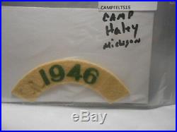 Boy Scouts Felt Camp Patch Camp Haley Michigan 1946 Summer Trails Co Caft15