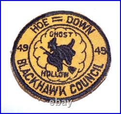 Boy Scouts Halloween Hoe Down Patch Blackhawk Council 49 1949 Ghost Hollow Witch