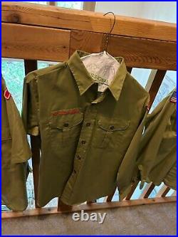 Boy Scouts Maine & Mass 1969 Official Wool Jacket, Shirts, Patches, Den Mother's